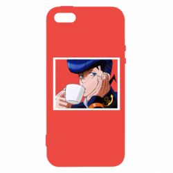 Чехол для iPhone5/5S/SE Higashikata Josuke drinking tea - PrintSalon