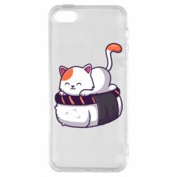 Чехол для iPhone5/5S/SE Котик. Суши-кровать - PrintSalon