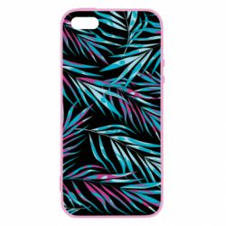 Чохол для iphone 5/5S/SE Neon Palm Leaves - PrintSalon
