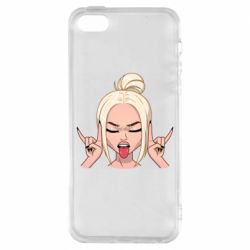 Чехол для iPhone5/5S/SE Punk Girl - PrintSalon