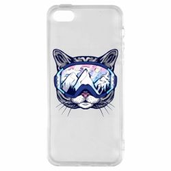 Чехол для iPhone5/5S/SE Snowboard Cat - PrintSalon