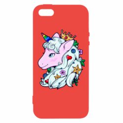 Чехол для iPhone5/5S/SE Unicorn Princess - PrintSalon
