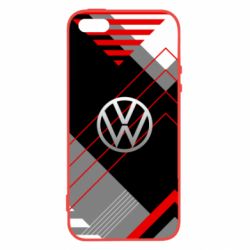 Чехол для iPhone5/5S/SE Volkswagen logo and abstraction - PrintSalon