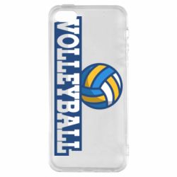Чехол для iPhone5/5S/SE Volleyball text and ball - PrintSalon