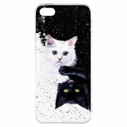Чехол для iPhone5/5S/SE Yin and Yang cats - PrintSalon