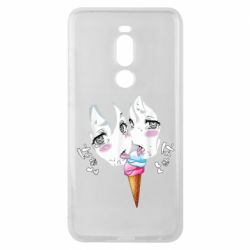 Чехол для Meizu Note 8 Ahegao girl eating ice cream - PrintSalon