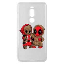 Чехол для Meizu Note 8 Baby Groot And Deadpool - PrintSalon
