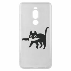 Чехол для Meizu Note 8 Cat with a knife - PrintSalon