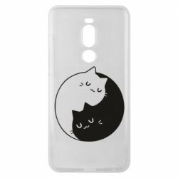 Чехол для Meizu Note 8 Cute yin yang cats - PrintSalon