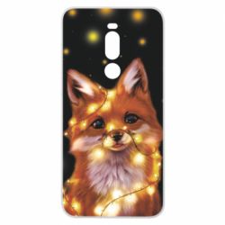 Чохол для Meizu Note 8 Fox And Christmas Lights - PrintSalon