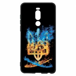 Чохол для Meizu Note 8 Герб Украины в желто - голубом огнем - PrintSalon