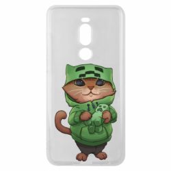 Чехол для Meizu Note 8 Кот Майнкрафт - PrintSalon