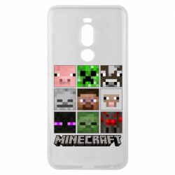 Чохол для Meizu Note 8 Minecraft character heads - PrintSalon