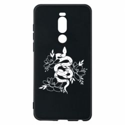 Чехол для Meizu Note 8 Snake with flowers - PrintSalon