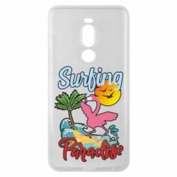 Чехол для Meizu Note 8 Surfing Paradise Flamingo - PrintSalon
