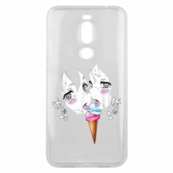 Чехол для Meizu X8 Ahegao girl eating ice cream - PrintSalon
