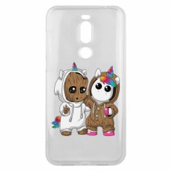 Чехол для Meizu X8 Baby Groot And Unicorn - PrintSalon