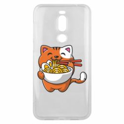 Чехол для Meizu X8 Cat and Ramen - PrintSalon