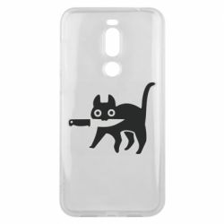 Чехол для Meizu X8 Cat with a knife - PrintSalon