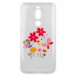 Чехол для Meizu X8 Flowers and Butterflies - PrintSalon