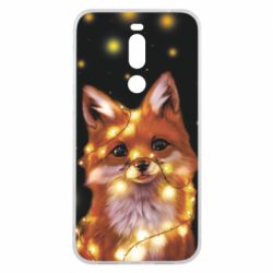 Чохол для Meizu X8 Fox And Christmas Lights - PrintSalon