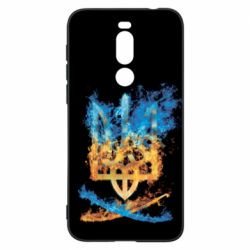 Чохол для Meizu X8 Герб Украины в желто - голубом огнем - PrintSalon