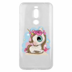 Чехол для Meizu X8 Unicorn with flowers - PrintSalon