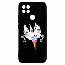 Чехол для Oppo A15s/A15 Ahegao girl eating ice cream - PrintSalon