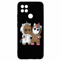 Чехол для Oppo A15s/A15 Baby Groot And Unicorn - PrintSalon