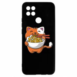 Чехол для Oppo A15s/A15 Cat and Ramen - PrintSalon