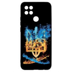 Чохол для Oppo A15s / A15 Герб Украины в желто - голубом огнем - PrintSalon