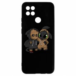 Чехол для Oppo A15s/A15 Groot And Toothless - PrintSalon