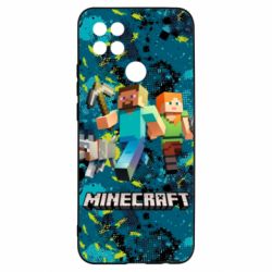Чохол для Oppo A15s / A15 Minecraft Steve Alex And Dog - PrintSalon