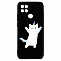 Чехол для Oppo A15s/A15 White cheerful cat - PrintSalon