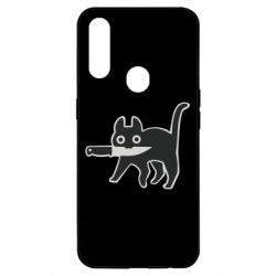 Чехол для Oppo A31 Cat with a knife - PrintSalon