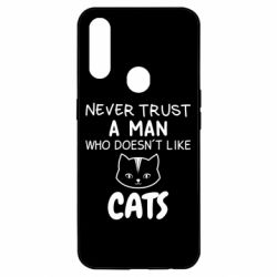 Чехол для Oppo A31 Не любит котов - не доверяй - PrintSalon