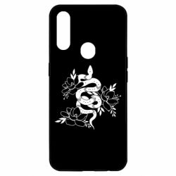 Чехол для Oppo A31 Snake with flowers - PrintSalon