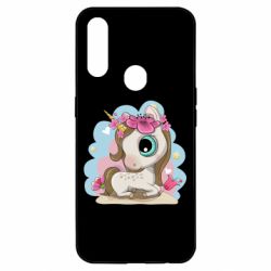Чехол для Oppo A31 Unicorn with flowers - PrintSalon
