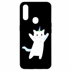 Чехол для Oppo A31 White cheerful cat - PrintSalon