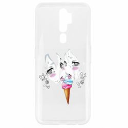 Чехол для Oppo A5/A9 2020 Ahegao girl eating ice cream - PrintSalon