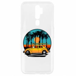 Чехол для Oppo A5/A9 2020 Car and sunset - PrintSalon
