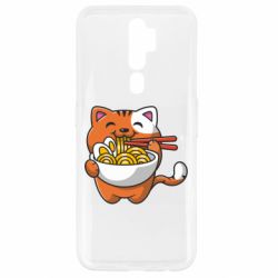 Чехол для Oppo A5/A9 2020 Cat and Ramen - PrintSalon