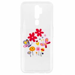 Чехол для Oppo A5/A9 2020 Flowers and Butterflies - PrintSalon