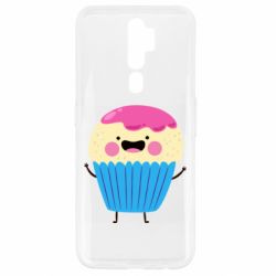 Чехол для Oppo A5/A9 2020 Funny cupcake with smile - PrintSalon