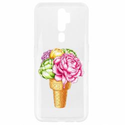 Чехол для Oppo A5/A9 2020 Ice cream flowers - PrintSalon