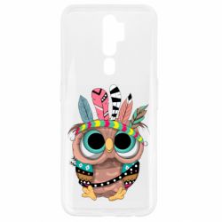 Чехол для Oppo A5/A9 2020 Little owl with feathers - PrintSalon
