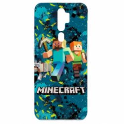 Чохол для Oppo A5/A9 2020 Minecraft Steve Alex And Dog - PrintSalon