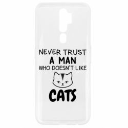 Чехол для Oppo A5/A9 2020 Не любит котов - не доверяй - PrintSalon