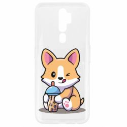 Чехол для Oppo A5/A9 2020 Собачька пьет боба ти - PrintSalon