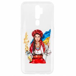 Чехол для Oppo A5/A9 2020 Украинская девушка в венку - PrintSalon